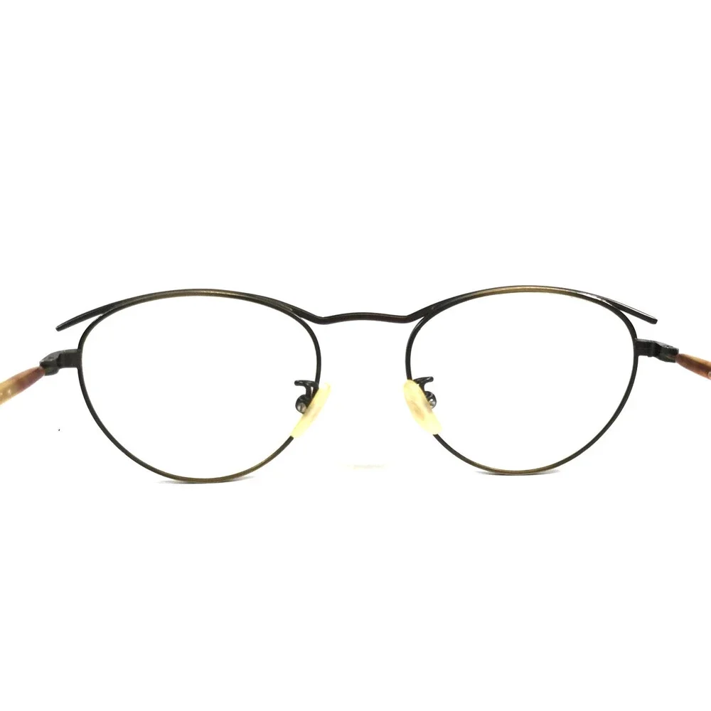 Vintage Oliver Peoples Eyeglasses Frames OP-6 AG/YBR Antique Gold 45-20-140